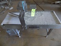 Bizerba Teflon Roll and Belt Conveyor, S/N 1981461 with Air Operated Divider and VFD, 230 V (Overall