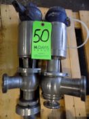 Bardiani 3-Way Clamp Type/Threaded S/S Air Valves with Giotto Tops and 70 cm Outlets