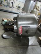 SaniFab Stainless Steel Mix Tank - Approx. 50-Gallon, with agitator and various inlets and a 1.75