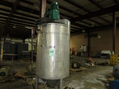 500 Gallon chocolate melt tank with built in water heater and water circulation pump, jacketed and