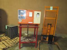 C & D Battery Charger - 48 Volt, 185 Amps, 24 Cells on metal stand - Removal and loading charges are