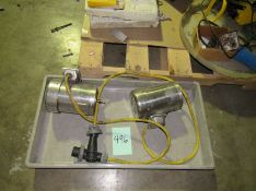 One Lot of two stainless steel motors. Removal and loading free. Optional palletizing $45.00.