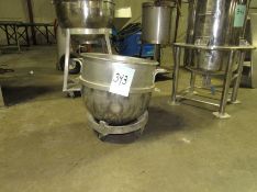 Stainless Steel Bowl and Base on Casters, 19