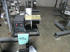 Label Dispenser with Counter comes with manual and on stand with casters. Free removal and loading -