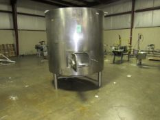 2500 Liter food grade stainless steel jacketed tank in great condition. Inside approx. 5ft ft. dia
