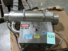 SANI-MATIC Ultraviolet Purification System. Serial #075865, 14 CFM, 1588 Hours on hour meter, 3