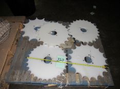 One Lot 5 Never used indexing wheels - Removal and loading charges are included -Optional
