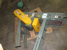 Hytrol Motorized Steel Chain Belt Conveyor, 60 in. Length x 12 in. Wide, Adjustable Steel Leg