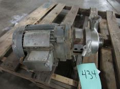 Crepaco Stainless Steel Sanitary pump, direct coupled electric motor, 230/460Volts, 4.7/2.2 AMPS,