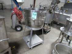Stainless Steel Bowl and Base on Casters, 19