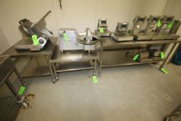 (3) Pcs. - Assorted S/S Portable Tables, (1) Aprox. 72