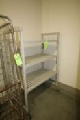 Portable Plastic Shelving Units - Overall Dimensions Aprox. 48