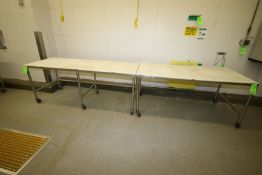 Portable Cutting Tables with Teflon Cutting Surface, Dimensions Aprox. 84