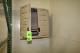 Remaining Contents of Shipping Cooler includes Suncast Wall Mounted Cabinet, (2) S/S Coat Racks,