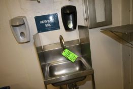 S/S Sink with Knee Controls and (1) Wall Mounted Resin Cabinet