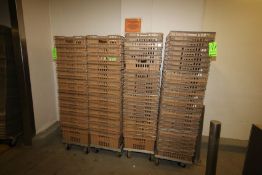 Assorted Plastic Wash Totes with Carts - Tote Sizes Aprox. 22