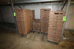 Plastic Wash Totes with Carts - Aprox. 22