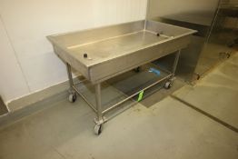 S/S Portable Drain Table - Top Dimensions Aprox. 60