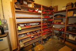 Remaining Contents of Parts Shelves includes: Motors and Drives, Threaded Fittings, Bearings,