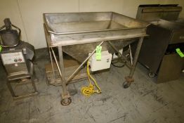 S/S Portable Funnel with Pump Feed, Funnel Dimensions Aprox. 48