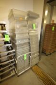 (2) Stacks of Plastic Storage Totes with Lids - Dimensions Aprox. 24