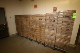 Assorted Plastic Wash Totes with Carts - Tote Sizes Aprox. 22