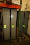 (2) 2-Door Shop Cabinets and (2) Shop Lockers