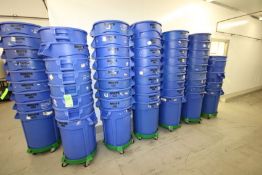 Rubbermaid Brute Trash Cans with (6) Portable Carts