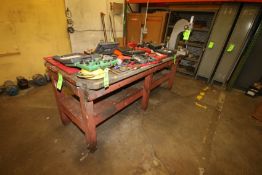 (2) - (1) Shop Table with Press and (1) S/S Shop Table with Bottom Shelf, Shop Table Dimensions