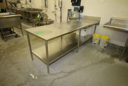 Assorted S/S Tables - (2) with Bottom Shelves and (1) Portable, Dimensions - (1) Aprox. 97