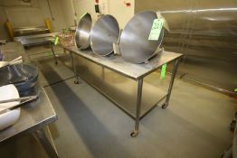 Portable S/S Table with S/S Bottom Shelf, Dimensions Aprox. 144