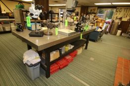 S/S Top Lab Table, with (1) Bottom Shelf, Table Top Dims.: 113