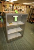 Sliding Glass Display, 3-Shelf Design, Aprox. 3-1/2' L x 1' W x 4' H