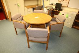Meeting Table Set, with 4-Chairs and 1-Table 42
