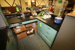 L-Shape Lab Counter, with (1) Additional Lab Counter Top, Overall Dims.: 92