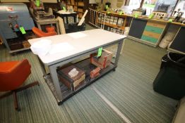 Lab Table on Wheels, Overall Dims.: 60