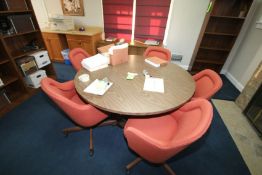 Meeting Room Tables and Chairs, Includes 3-Chairs and 1-Round Meeting Table
