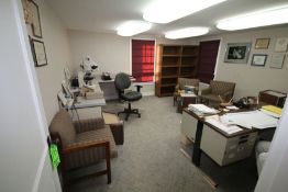 Contents of Office, Includes L-Shape Desk, (4) Office Chairs, Desk, 2-Book Shelves, and Other