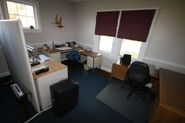 Contents of Office, Include 3-Desks, 3-Charis, Desk/Storage Unit, Cubicle Divider, Other Present