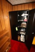 2-Door Verticle Cabinet with Contents, Includes Coffee Pots, Vacuum System, Scanner, and Other