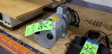 Gast 1/2 hp Vacuum Pump, Model 0823-1010-G271X, Frame #J56Z, 1725 RPM, 115/208-230 V, Single Phase