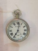 British Railways (Scottish region) guard's/driver's silver plated pocket watch,
