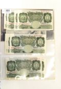 Ten Bank of England £1 notes, eight signed by P S Beale and two signed by L K O'Brien, all EF,