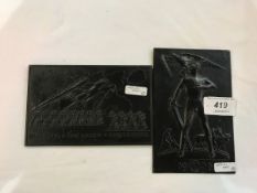 Two third Reich wall plaques