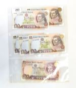 Six First Trust Ireland banknotes comprising four £10 notes (1998 including one prefix AA) one £10