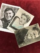 Three various signed photographs including Ann Shelton,