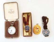 Gold coloured pendant embossed with 