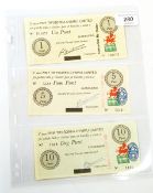 Three Black Sheep Company banknotes comprising one 1 punt, one 5 punt and one 10 punt,
