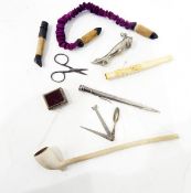 Plated vesta case in the form of lady's leg with garter,