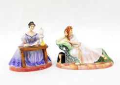 Six Janus studio figures designed by Peggy Davies from the 